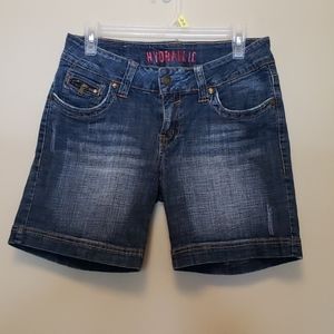 Hydraulic denim shorts, size 9/10